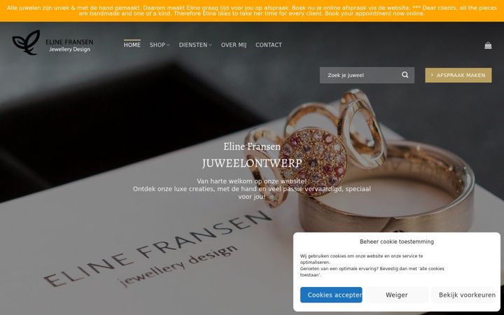 Screenshot of elinefransen.be