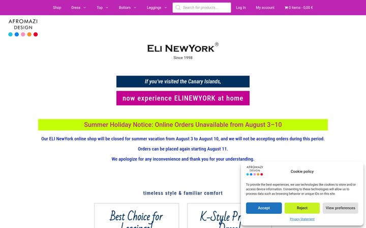 Screenshot of elinewyork.shop
