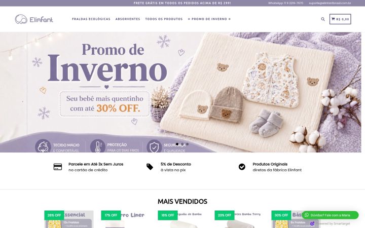 Screenshot of elinfantbrasil.com.br