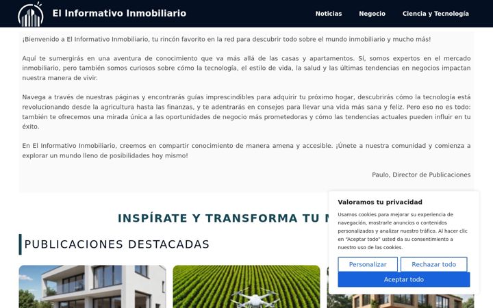 Screenshot of elinformativoinmobiliario.com