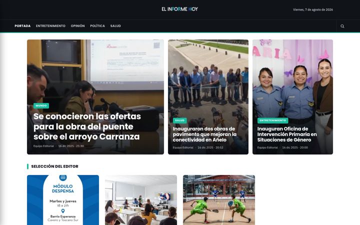 Screenshot of elinformehoy.com