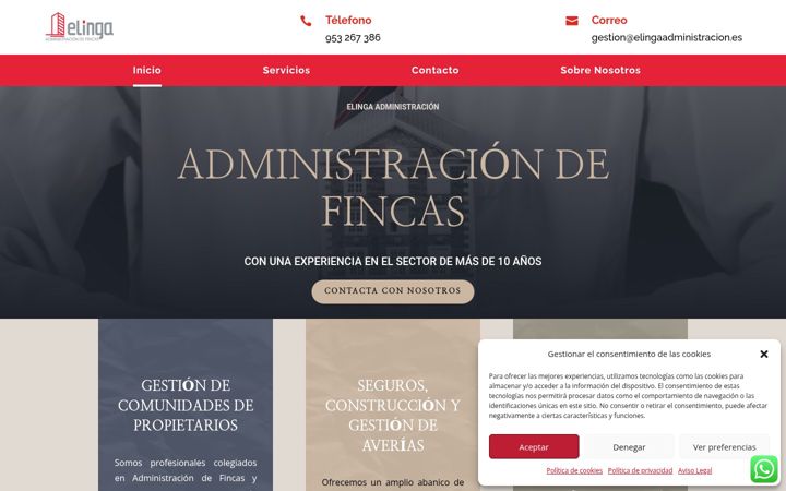Skärmbild av elingaadministracion.es