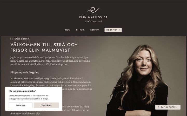 Screenshot ta' elinmalmqvist.se