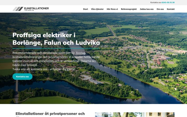 Screenshot ta' elinstallationeridalarna.se