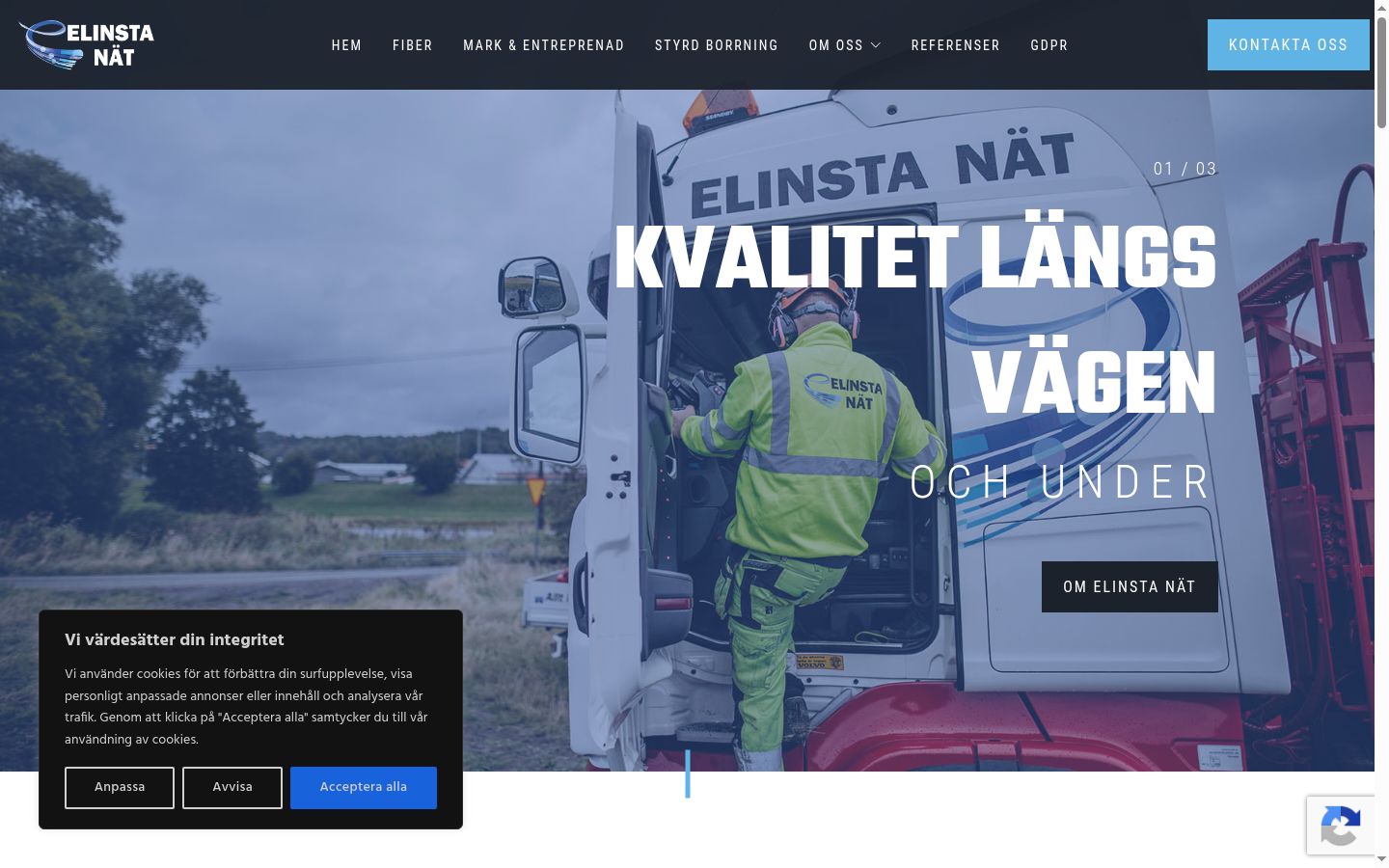 Screenshot des Einwilligungsbanners vor jeglicher Interaktion
