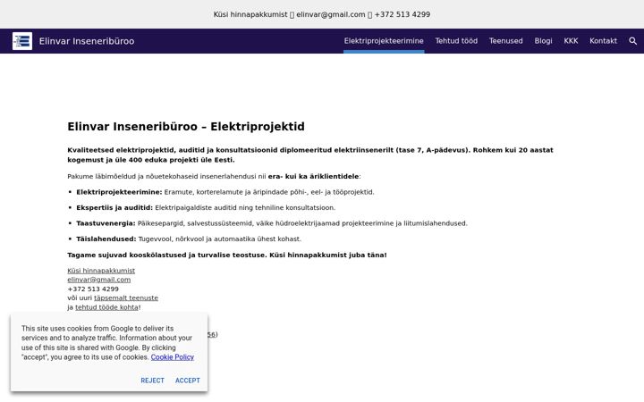 Screenshot von elinvar.ee