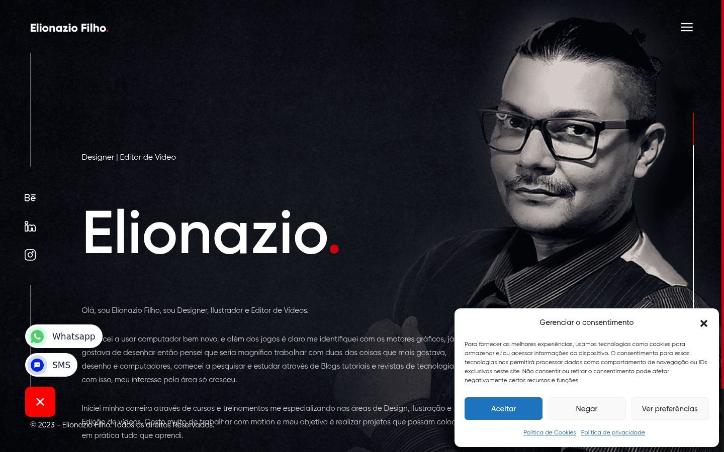 Screenshot of the consent banner shown before any interaction