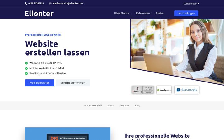 Screenshot of elionter.com