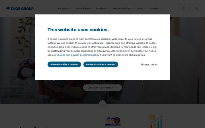 Screenshot of eliorgroup.com