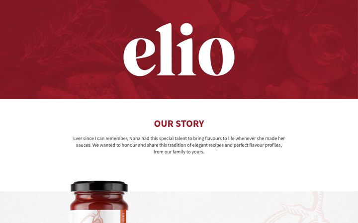 Screenshot of eliosauces.com