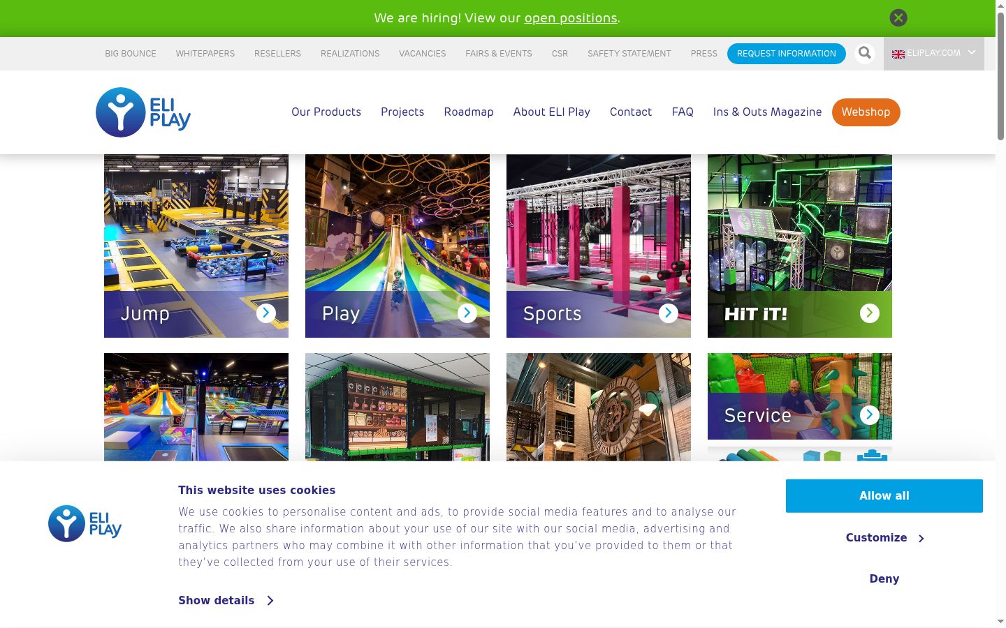Screenshot of the consent banner shown before any interaction