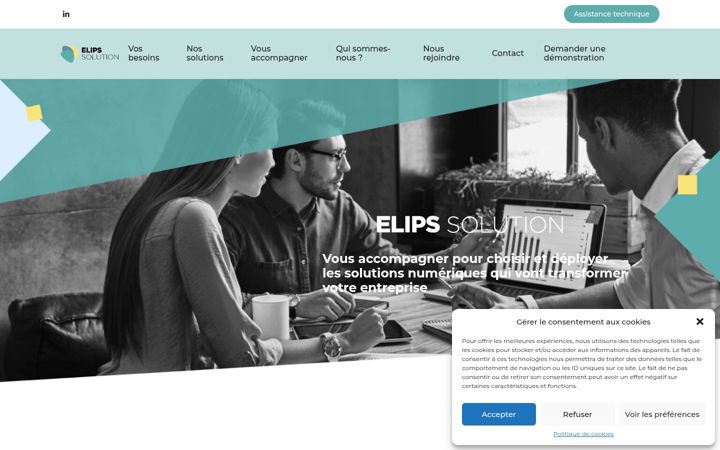 Screenshot ta' elips-solution.fr