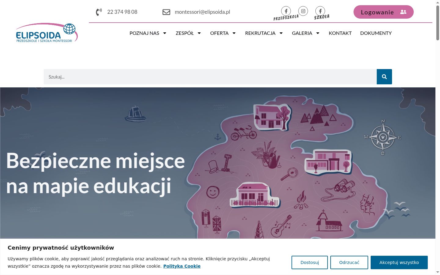 Captura de pantalla del banner de consentimiento mostrado antes de cualquier interacción