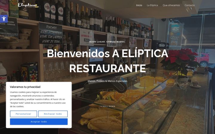 Screenshot of elipticarestaurante.com