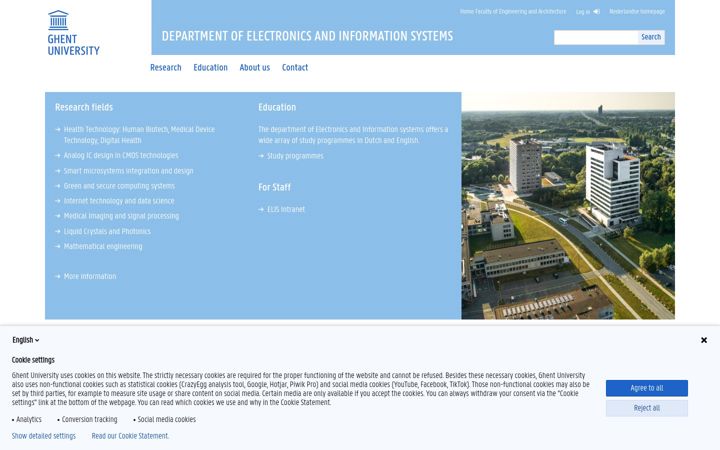 Screenshot of elis.ugent.be