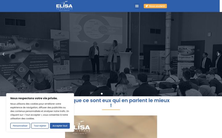 Screenshot ta' elisa-aerospace.fr