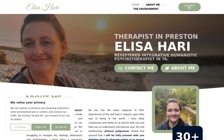 Screenshot of elisa-therapy.com