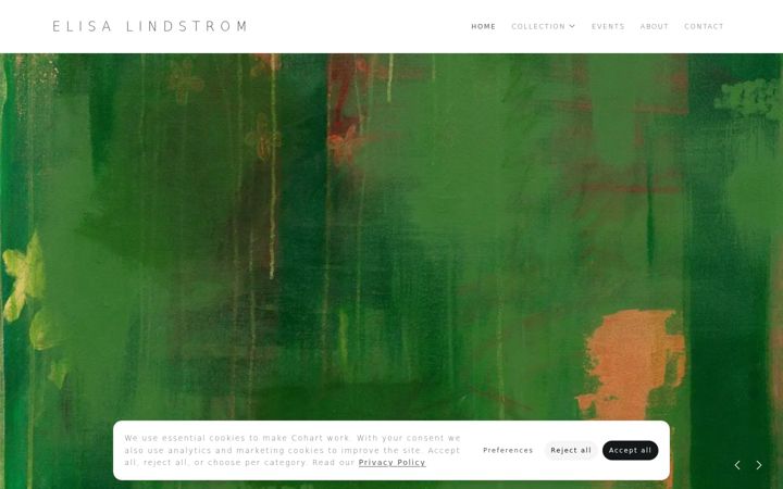 Captura de ecrã de elisaannlindstrom.com