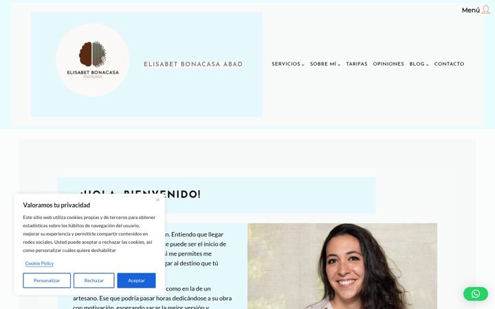Screenshot of elisabetbonacasa.com