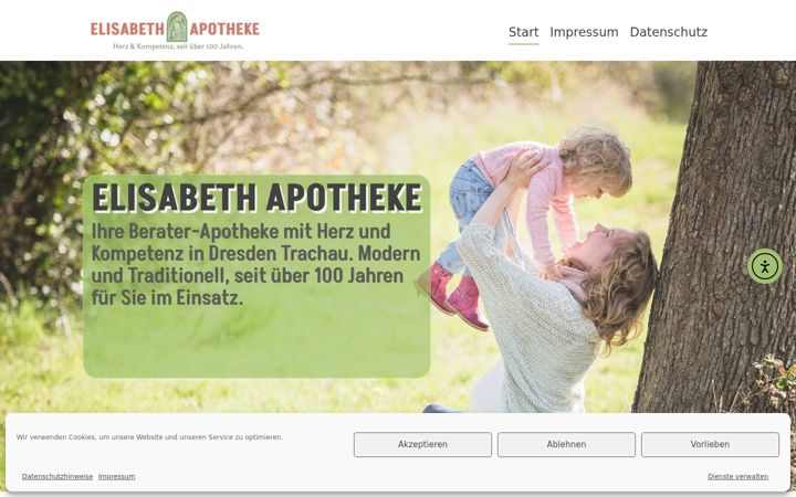 Snímek obrazovky elisabeth-apotheke-dresden.de