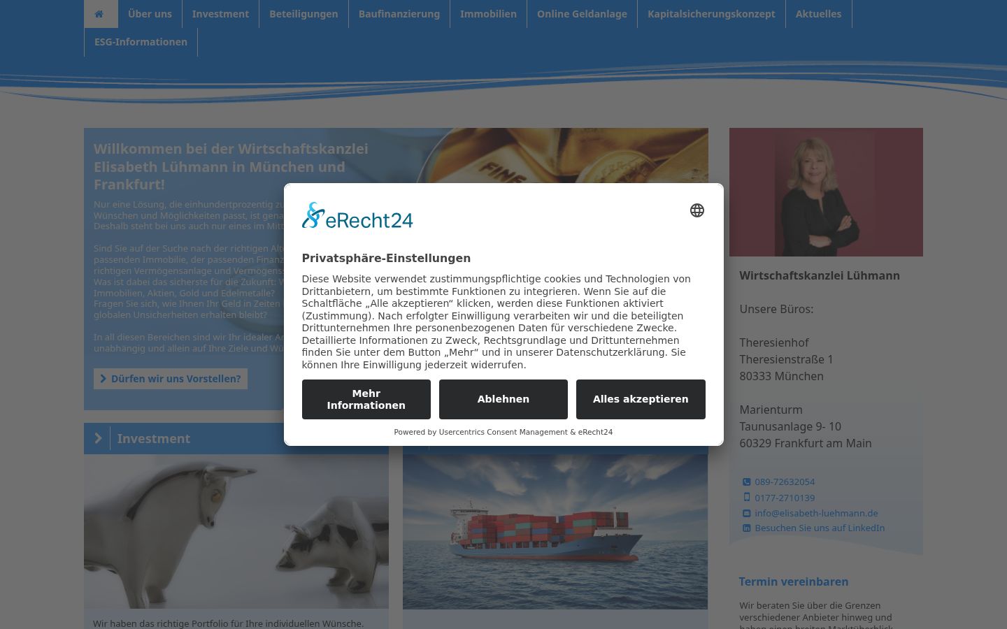 Screenshot tal-banner tal-kunsens muri qabel kwalunkwe interazzjoni