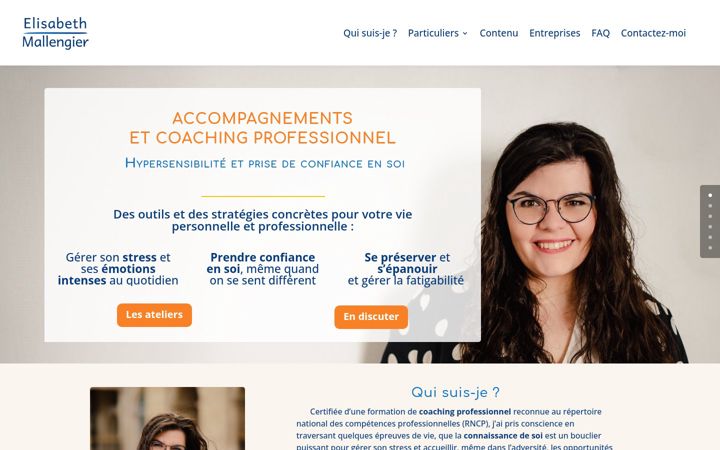 Screenshot ta' elisabeth-mallengier.fr