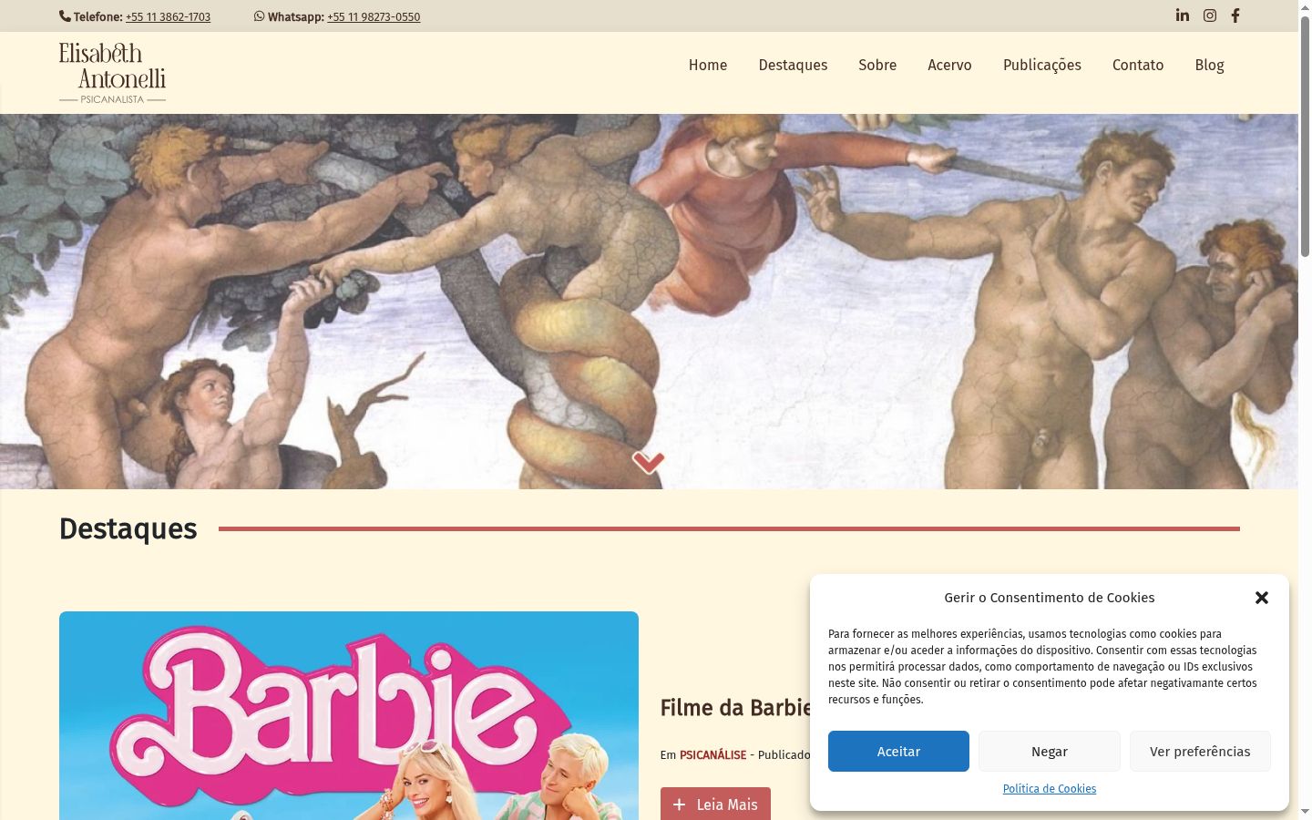 Screenshot of the consent banner shown before any interaction