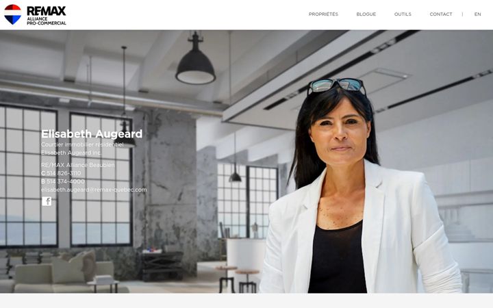 Screenshot of elisabethaugeard.com