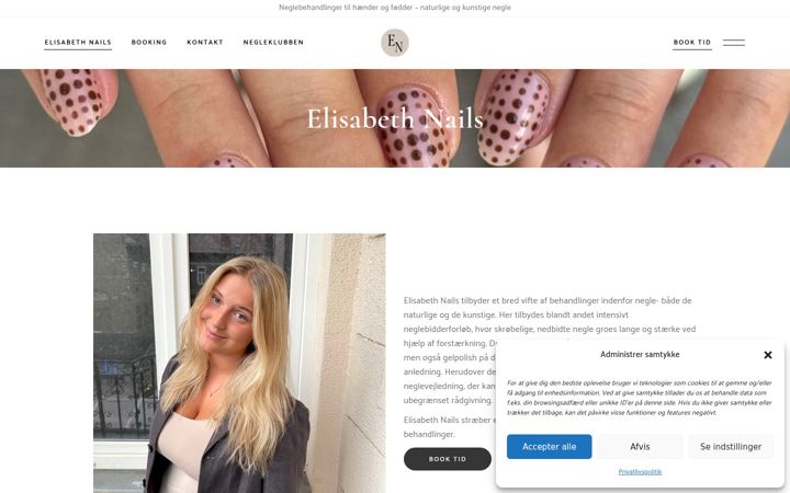 Snímek obrazovky elisabethnails.dk