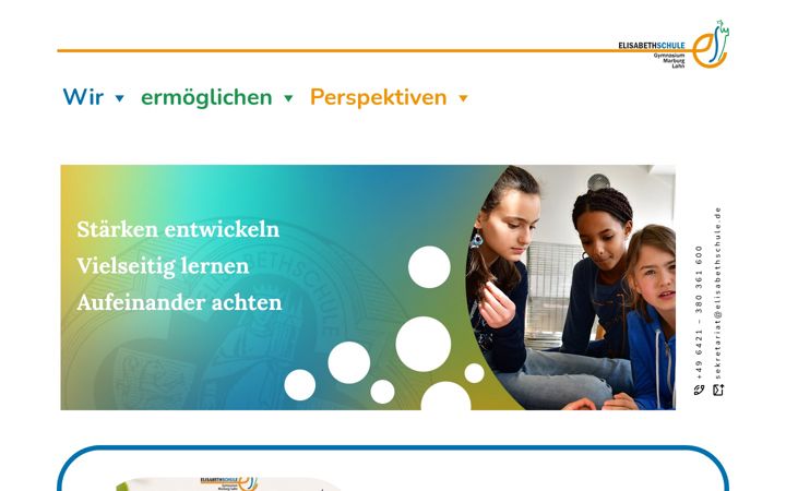 Екранна снимка на elisabethschule.de