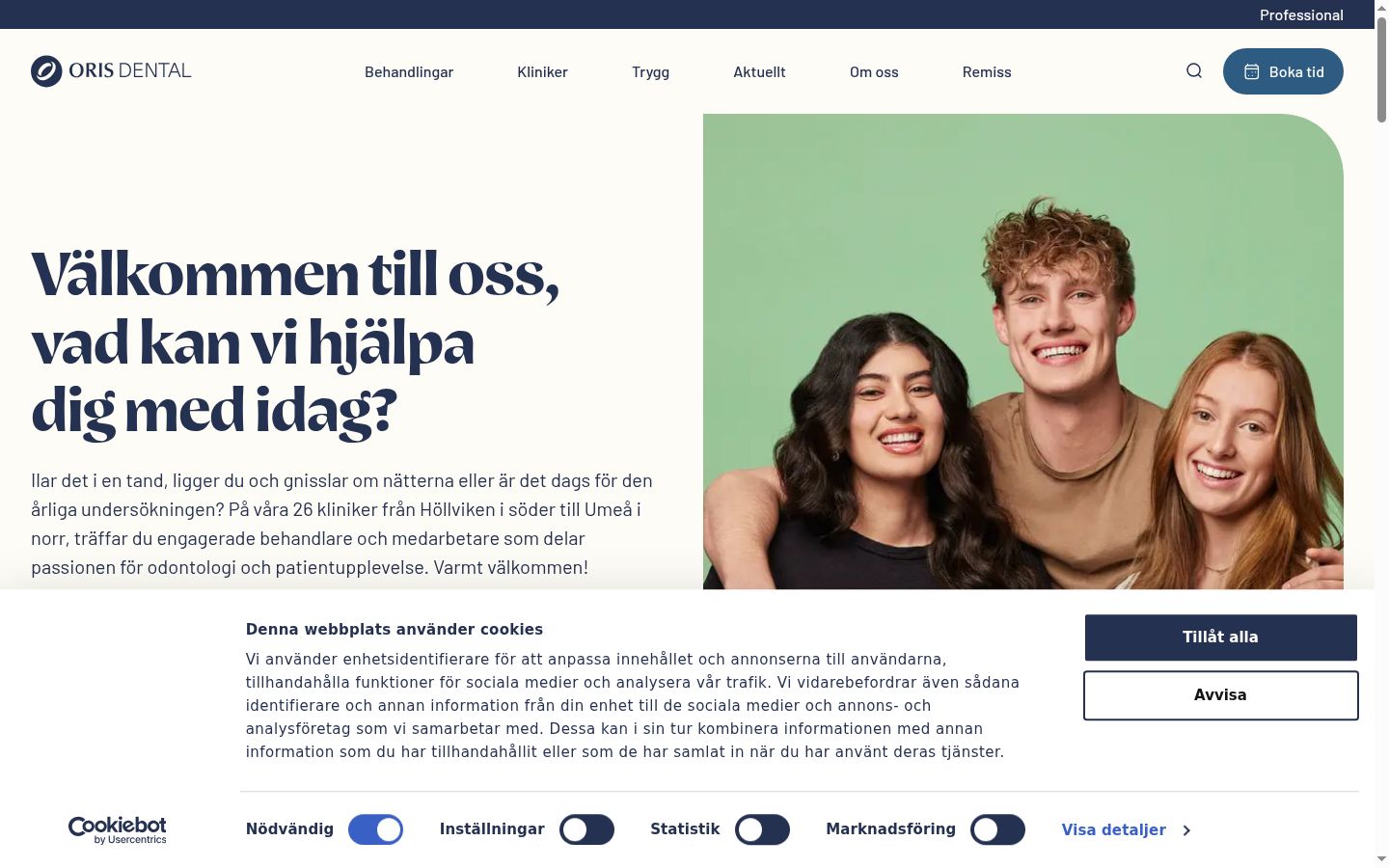Ekraanipilt nõusolekubännerist, mida näidati enne mis tahes suhtlust