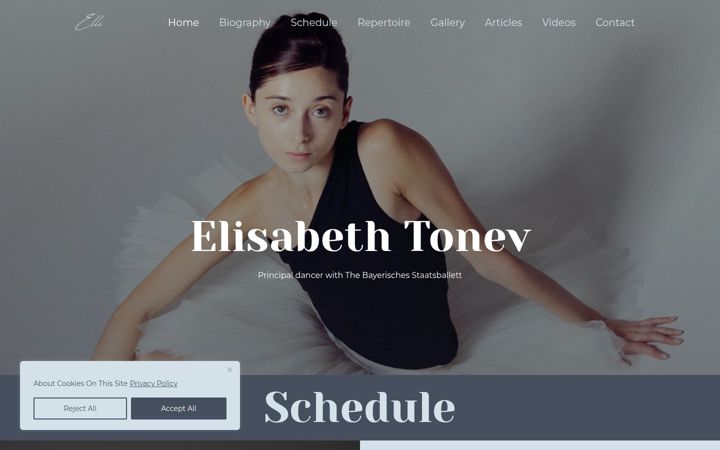 Screenshot of elisabethtonev.com