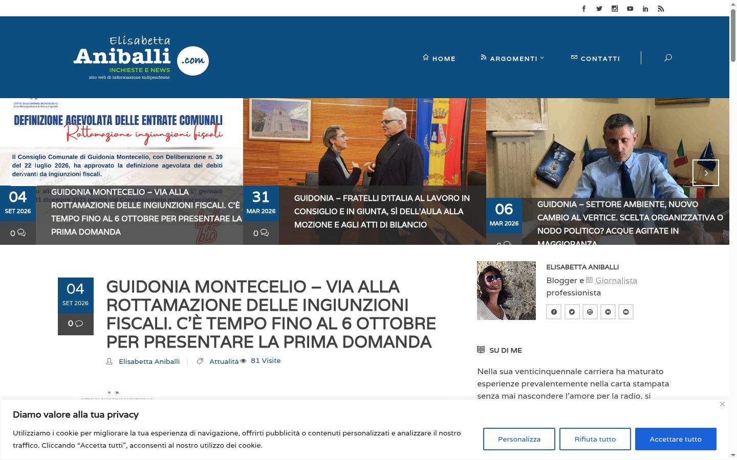 Captură de ecran a bannerului de consimțământ afișat înainte de orice interacțiune