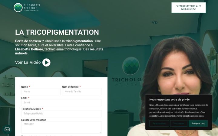 Skjermbilde av elisabettabelfiore.ch