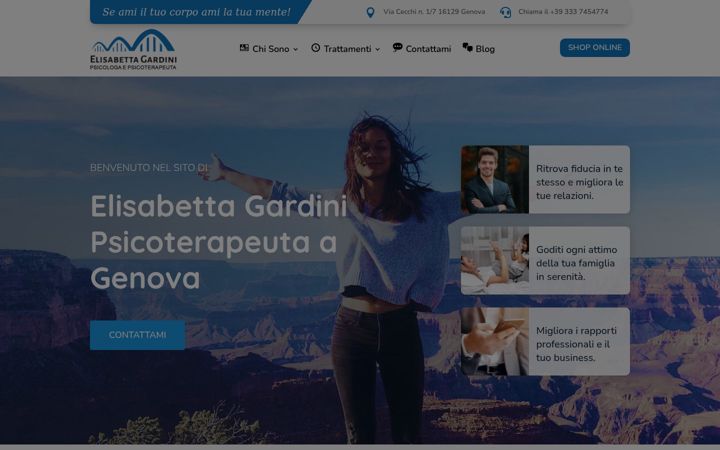 Screenshot of elisabettagardini.com