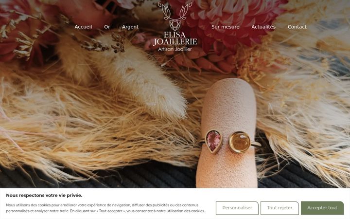 Screenshot ta' elisajoaillerie.fr