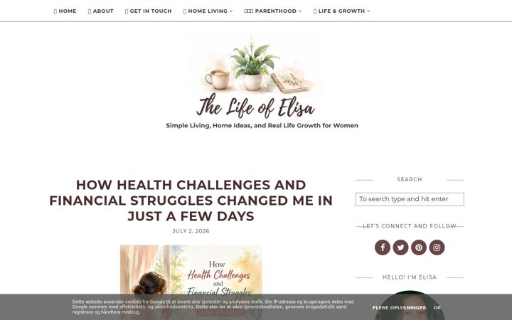 Screenshot of elisaknows.com