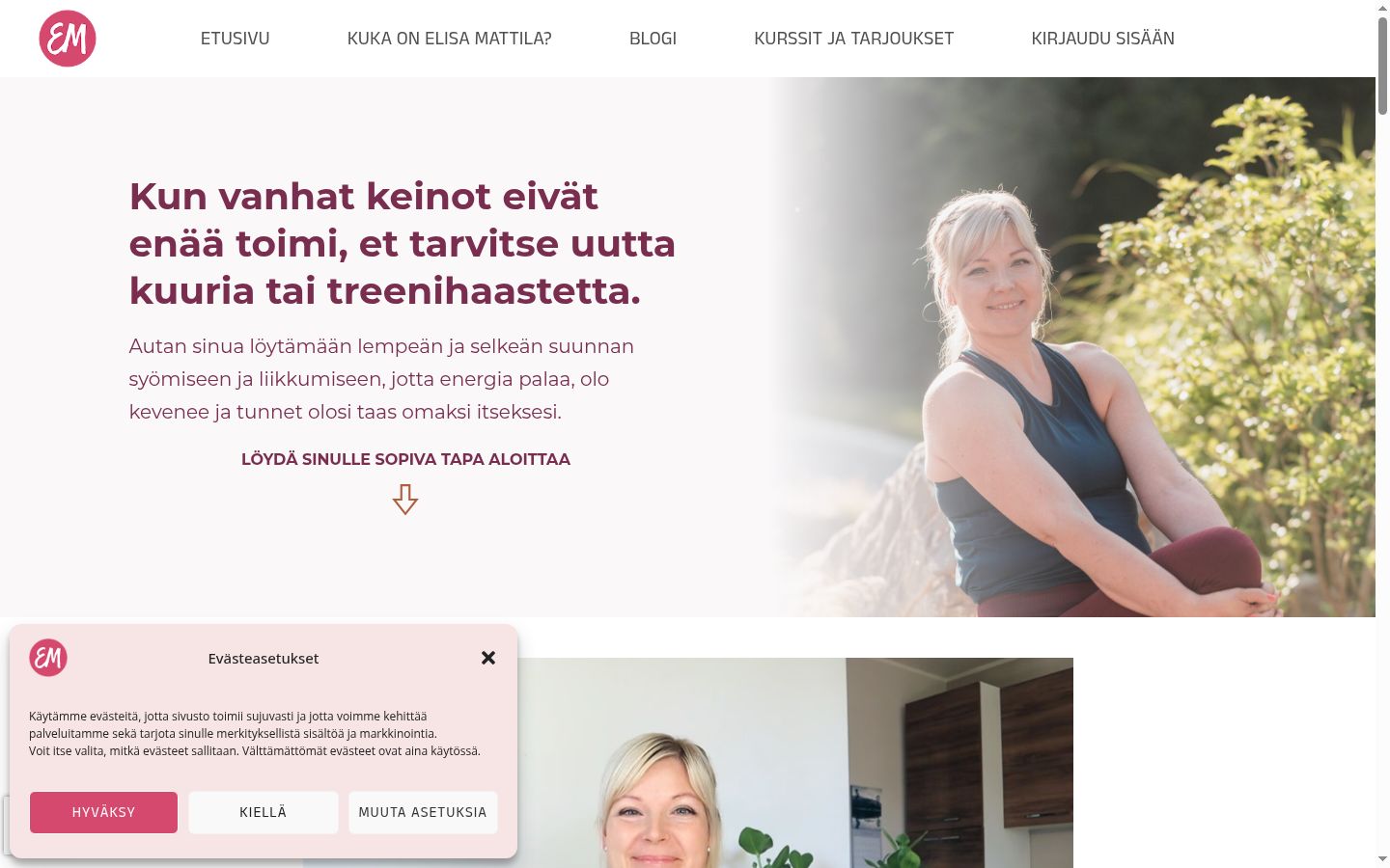 Skærmbillede af samtykkebanneret, som det blev vist før nogen interaktion