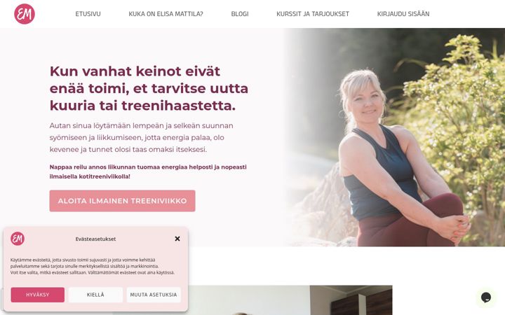 Screenshot of elisamattila.com