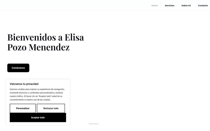 Screenshot of elisapozomenendez.com