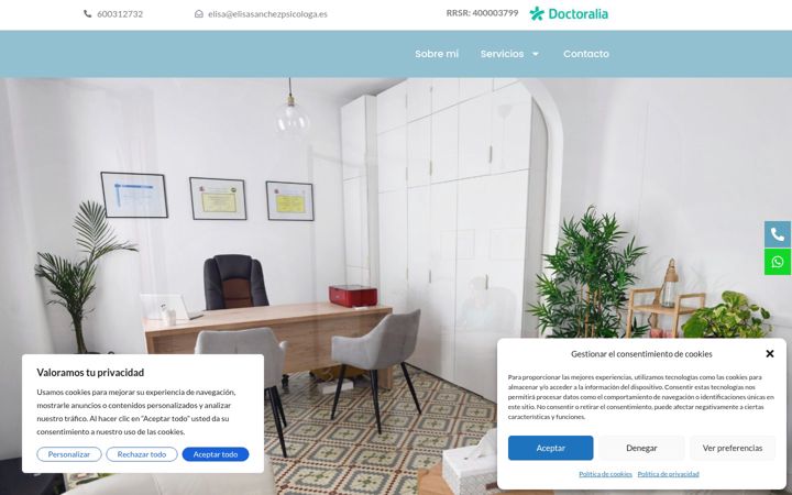 Screenshot of elisasanchezpsicologa.es