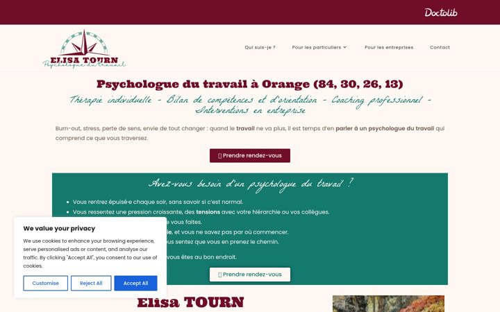 Screenshot ta' elisatourn-psychologue.fr