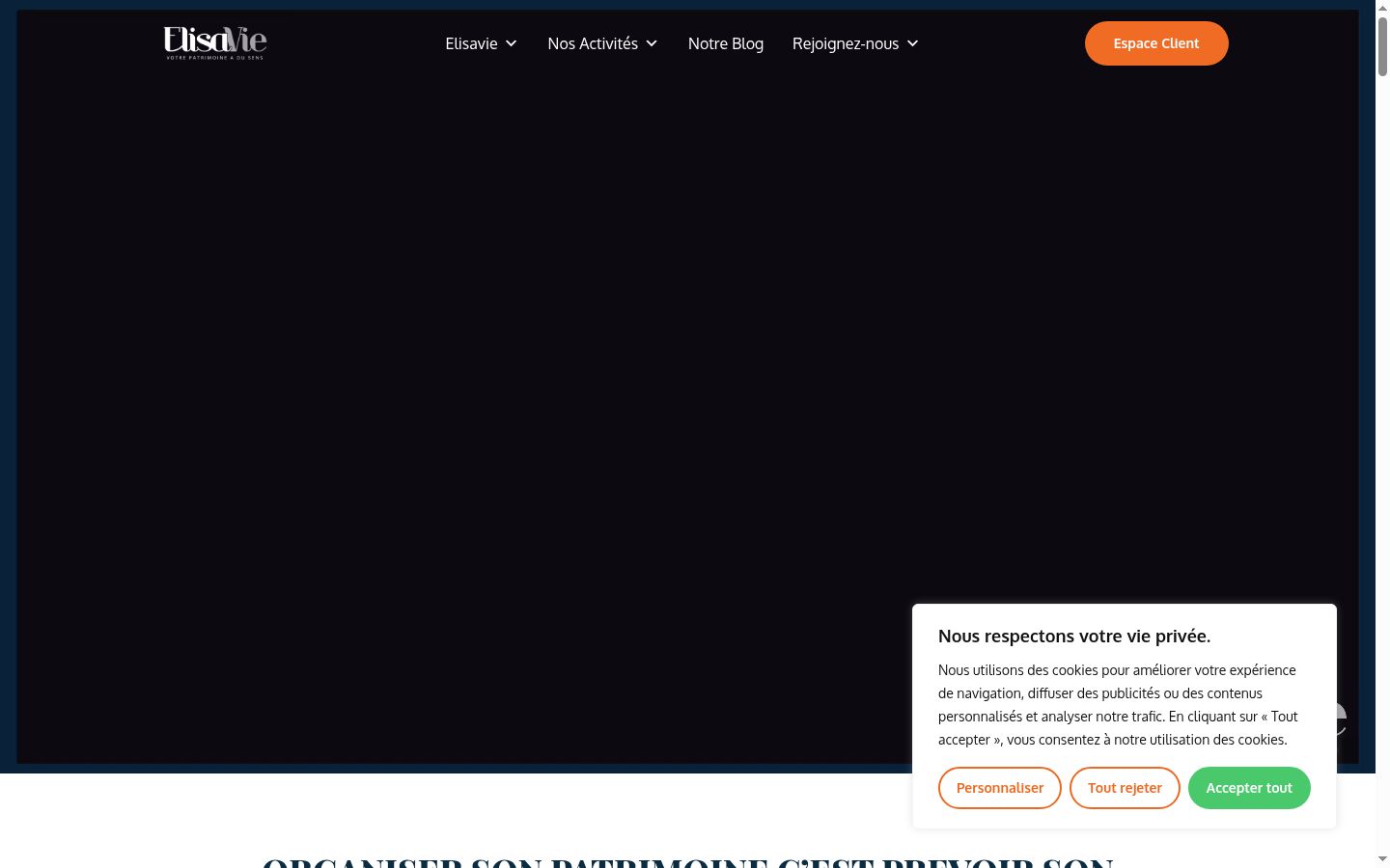 Screenshot tal-banner tal-kunsens muri qabel kwalunkwe interazzjoni
