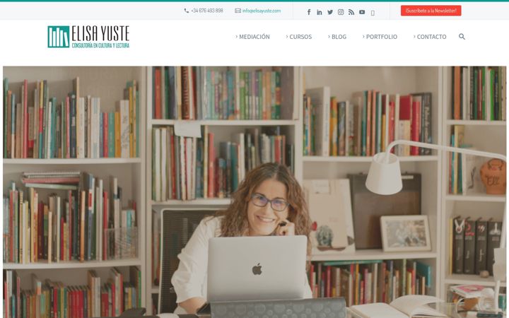 Screenshot of elisayuste.com