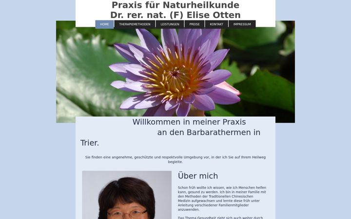 Екранна снимка на elise-otten-heilpraktiker.de