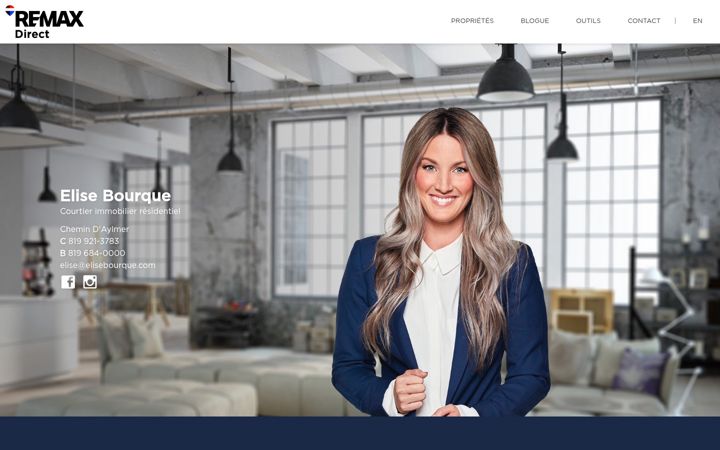 Screenshot of elisebourque.com