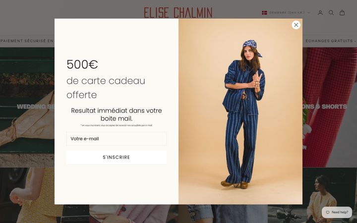 Screenshot of elisechalmin.com