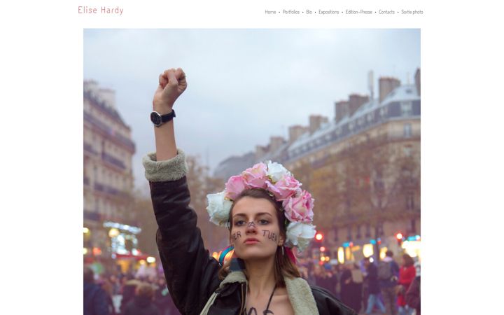 Screenshot of elisehardy.com
