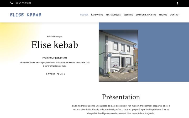 Screenshot ta' elisekebab.fr