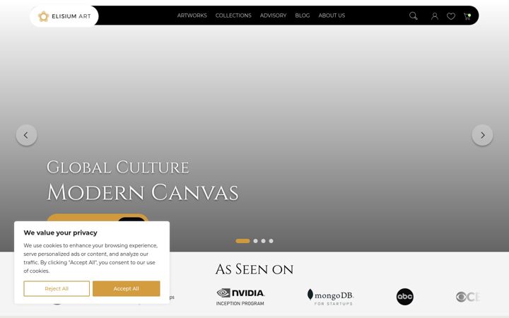 Screenshot of elisium.art